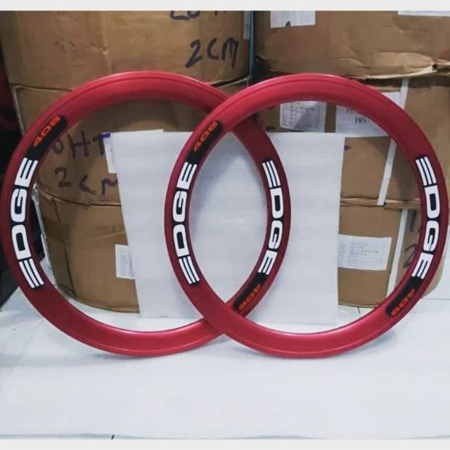 MERAH RIMS EDGE 20 X 1.3/8 ETRTO 451/22 INCH 28H สีแดง