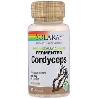 Solaray, Organically Grown Fermented Cordyceps, 500 mg, 60 VegCaps