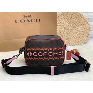 COACH DEMPSEY CAMERA BAG WITH FAIR ISLE GRAPHIC