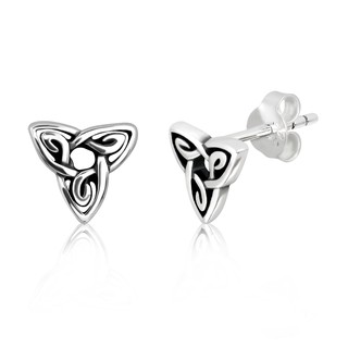 MachuSilver ต่างหูเงินแท้ 925 Sterling Silver สไตล์เซลติก (Celtic) พร้อมถุงกำมะหยี่