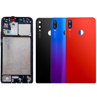 ฝาครอบด้านหลัง แบบเต็มชุด สําหรับ HUAWEI Nova 3i พร้อมกรอบกลาง และปุ่มเปิดปิดระดับเสียง