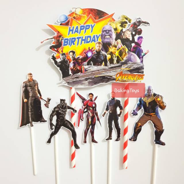 ท็อปเปอร์เค้กวันเกิด Avengers Infinity War