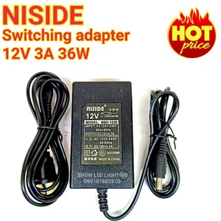 สวิทชิ่ง adapter NISIDE 12v 3a 36w  switching power supply สวิตชิ่งพาเวอร์ซัพพลาย หม้อแปลงไฟ อะแด็บเตอร์แปลงไฟ