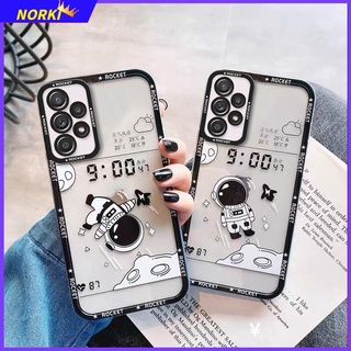 เคสซิลิโคนนิ่ม ลายการ์ตูนนักบินอวกาศ สําหรับ Samsung Galaxy A12 A23 A22 A32 A33 A52 A52S A53 A72 A73