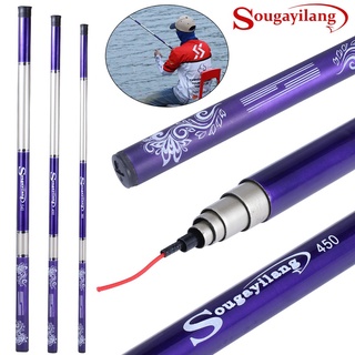 Sougayilang 3.6M/4.5M/5.4M Light Hard Carbon Fiber Hand ประมง เสาคันเบ็ด Telescopic Fishing Rod