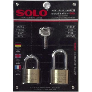 กุญแจคีย์อะไลท์ SOLO4507N45SL/2 45 มม. 2 ตัว/ชุด SOLO 45MM4507N45SL/2PB KA PADLOCK2EA/SET