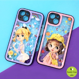 I11/13 เคสมือถือใสพิมพ์ลายการ์ตูน ผิว3D กันเลนส์กล้อง