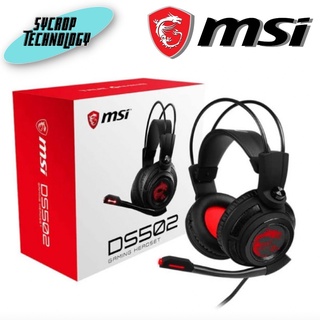 GAMING HEADSET (หูฟังเกมส์มิ่ง) MSI DS502 VIRTUAL 7.1 SURROUND SOUND (S37-2100911-SV1) BLACK