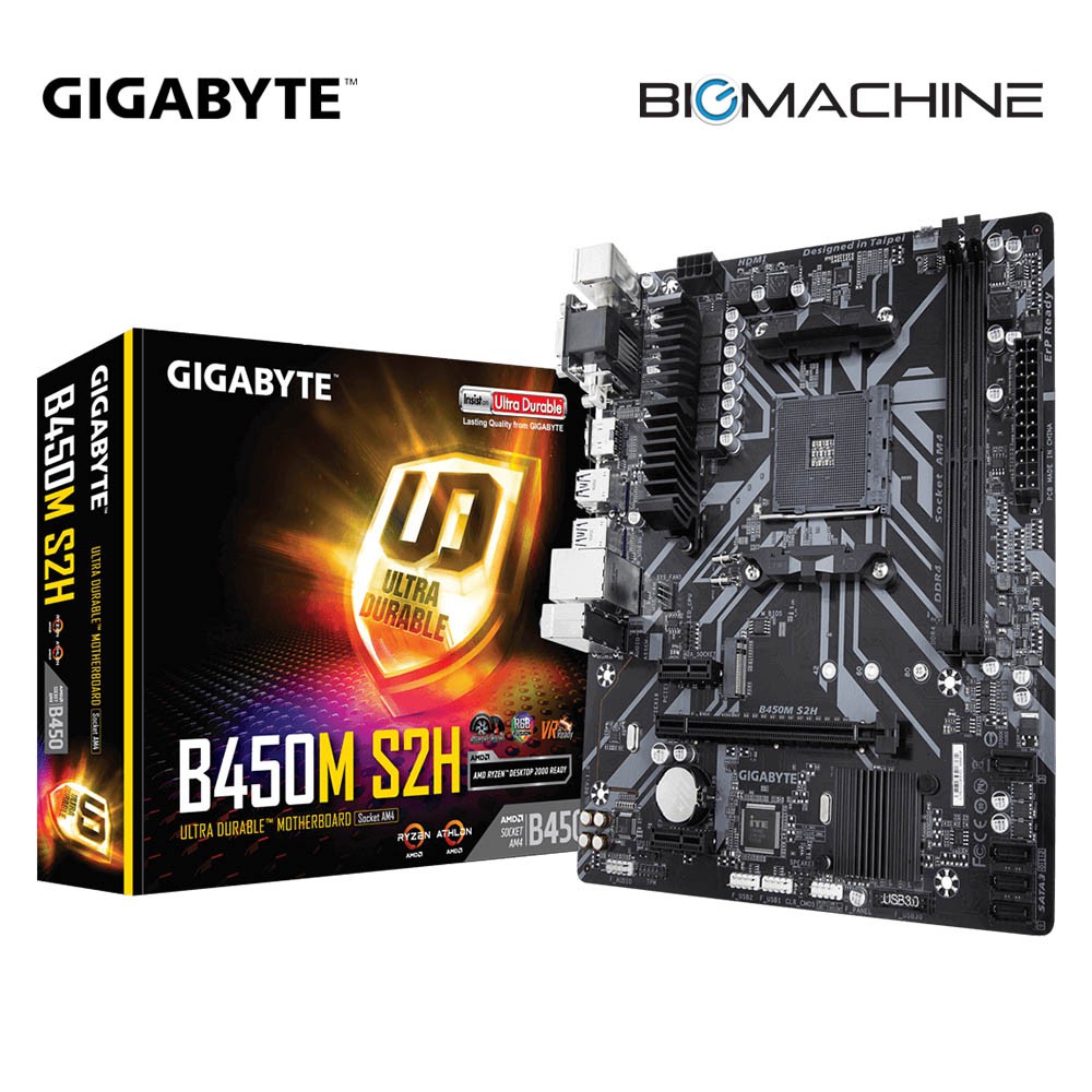 เมนบอร์ด Gigabyte B450M S2H