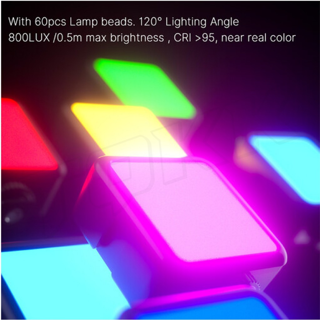Ulanzi รุ่น VL-49 RGB VL49 Mini RGB LED Video Light 2000mAh ไฟแฟลช ไฟติดกล้อง ไฟกล้อง เปลี่ยนสีและปรับระดับความสว่างได้