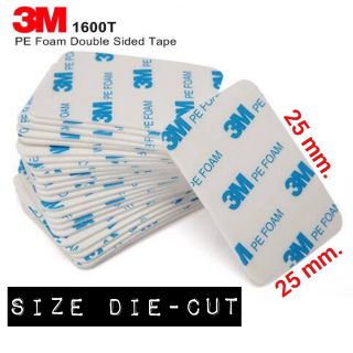 3M™ 1600T-10 White [ เป็นชิ้นงาน Die-Cut ] ( PE Foam ) โฟมเทปกาวสองหน้า เทปโฟมสีขาว หนา 1.12 mm.