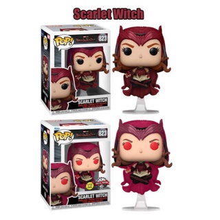 Funko Pop Scarlet Witch Wanda Wandavision โมเดลแม่มด 823 ท่านั่ง สําหรับปาร์ตี้ฮาโลวีน