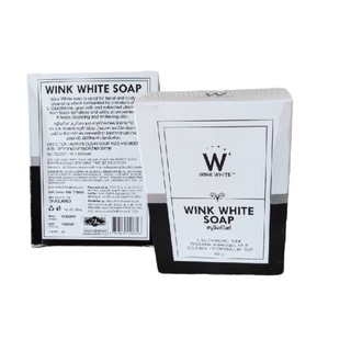 W Wink White Soap สบู่วิงค์ไวท์ 80 กรัม สบู่น้ำนมแพะ วิงค์ไวท์ก้อนขาว