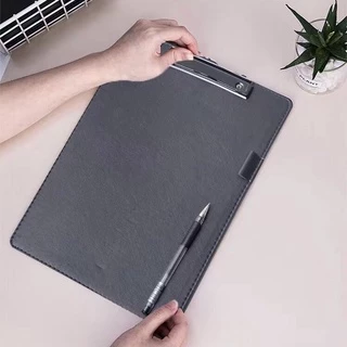 คลิปบอร์ดหนังA4/A5มีรูแขวน แผ่นรองเขียนหนังA4 Clipboard แผ่นรองกระดาษแบบหนัง อุปกรณ์สำนักงาน จัดโต๊ะทำงาน