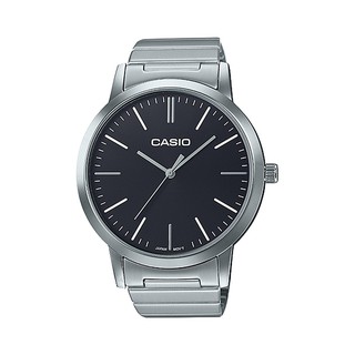 Casio นาฬิกาข้อมือผู้หญิง รุ่น LTP-E118D-1ADF-สีเงิน