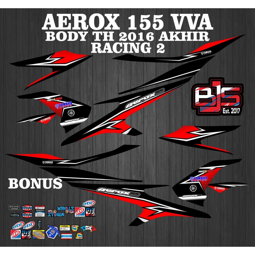 Striping aerox 155 VVA - สติ๊กเกอร์รูปลอก yamaha aerox 155 VVA RACING 2