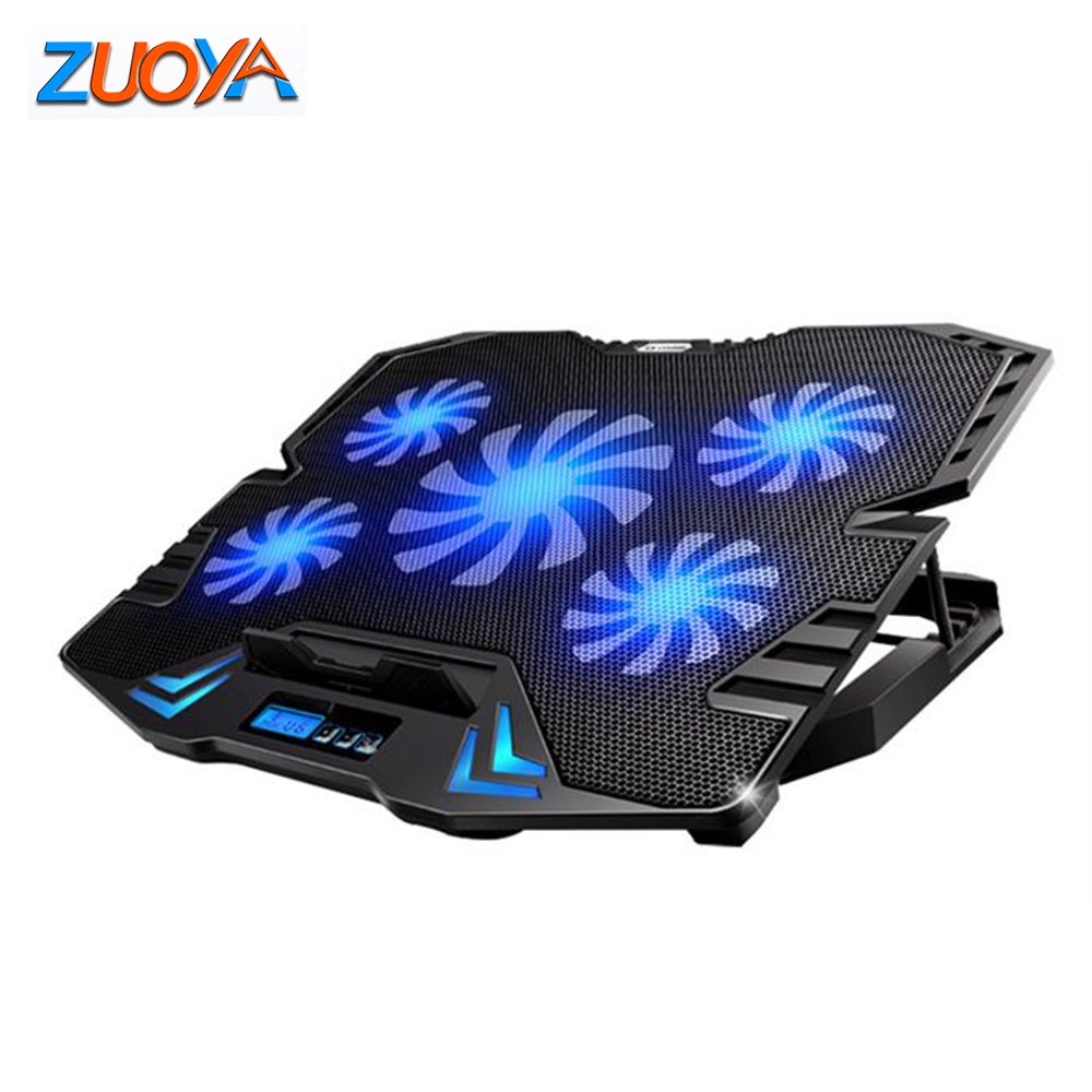 แผ่นทำความเย็น Gaming Laptop Cooler Notebook Cooling Pad 5 Silent LED ...