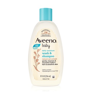 Aveeno Baby Wash &amp; Shampoo อาวีโน่ ครีมอาบน้ำ และ แชมพู สำหรับเด็กทารก ขนาด 236 ml 17414