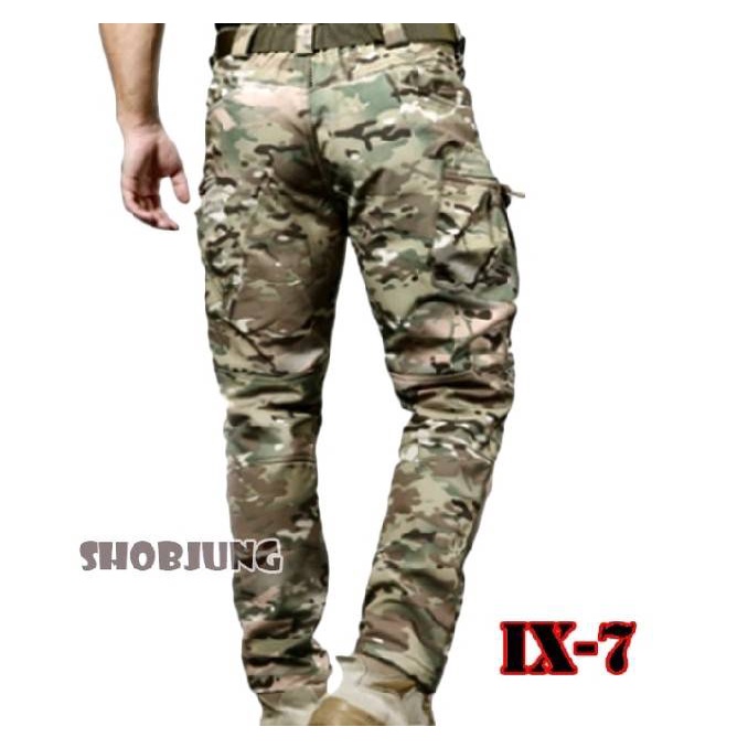 IX7/9ลายพรางเขียว/พรางดำ กางเกง ขายาว Tactical ix 7/9 Military Tactical Cargo สำหรับต่อสู้ SWAT Army Traiกางเกงทหารสไตล์