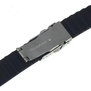 B&G สายนาฬิกา Silicone Strap เเบบนิ่ม สายยางซิลิโคน ลายเส้นตรงสี่เส้นแนวยาว มีขนาด 18 mm, 20 mm, 22 mm, 24 mm