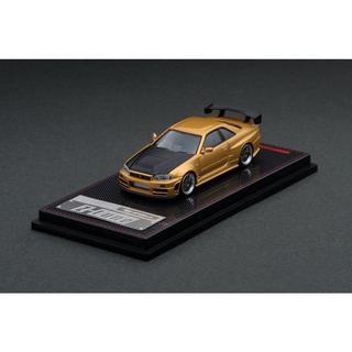 Ignition Model x Tarnac Works : IG1875 1/64 Nismo R34 GT-R Z-tune Gold (Macau GP 2019 Special)