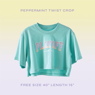 PEPPERMINT TWIST CROP เสื้อยืดครอป