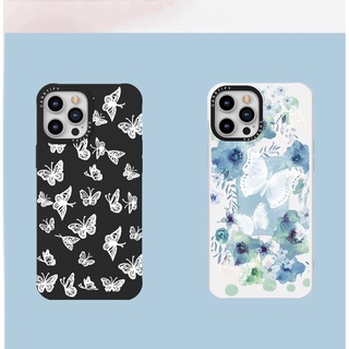 Casetify เคสโทรศัพท์มือถือ ซิลิโคนนิ่ม ลายผีเสื้อ MY BLUE GARDEN ของแท้ สําหรับ For iPhone 7 8 Plus X XS XR 11 12 13 Pro Max