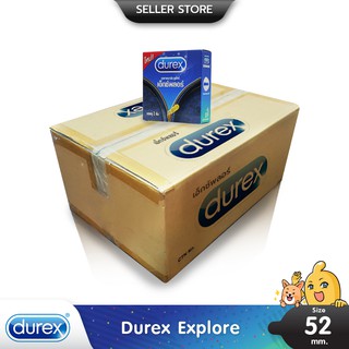 Durex Explore ถุงยางอนามัย ผิวเรียบ สวมใส่ง่าย กระชับเข้ารูป ขนาด 52 มม. บรรจุ 1 ลัง (288 กล่อง)