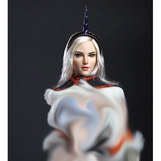 ฟิกเกอร์โมเดลรูปหัวเป็ด 1/6 female head sculpt carved f 12