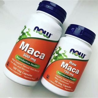 [พร้อมส่ง] Now Foods Maca, 500mg 100 Veg Capsules มาคา โสมเปรู