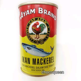 ปลาป๋องAYAM  IKAN MACKEREL ตราไก่ 12 กรป๋อง