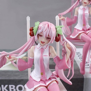 Miku Sakura Noodle Stopper Ver. โมเดลตุ๊กตาพีวีซีพร้อมเก้าอี้ของเล่นสําหรับเด็ก