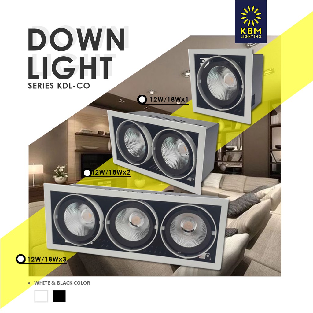 โคมไฟดาวน์ไลท์ โคมไฟแบบส่องลง โคมไฟฝังฝ้า downlight downlight luminair  ปรับองศาได้ by KBM LIGHTING