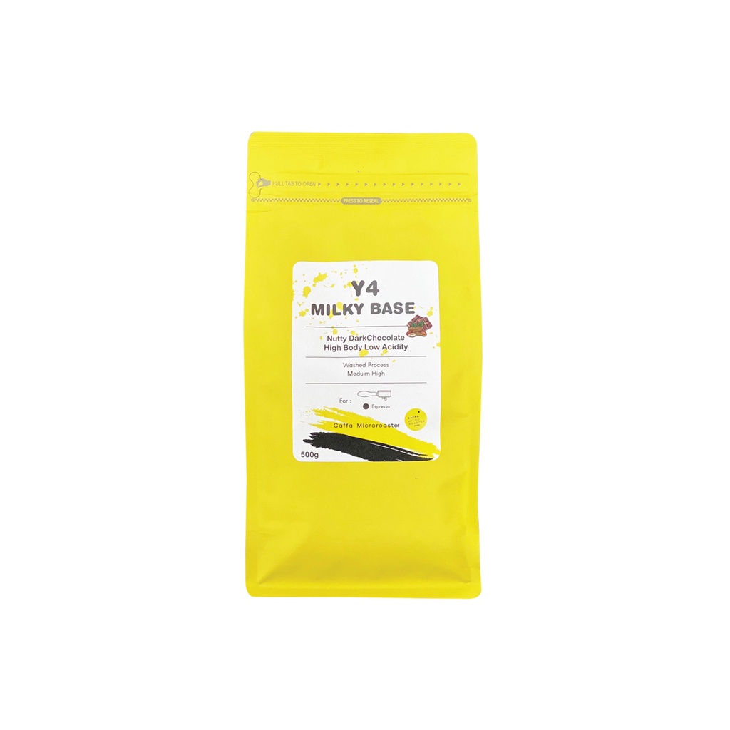 Caffa Micro Roaster เมล็ดกาแฟคั่ว Y4 Milky Base ถุงละ 500g