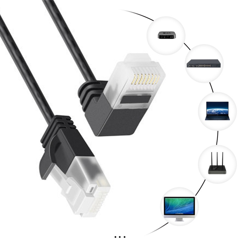 XI 90 องศา RJ45 UTP Cable Extension Cable CAT6 Extension Cable