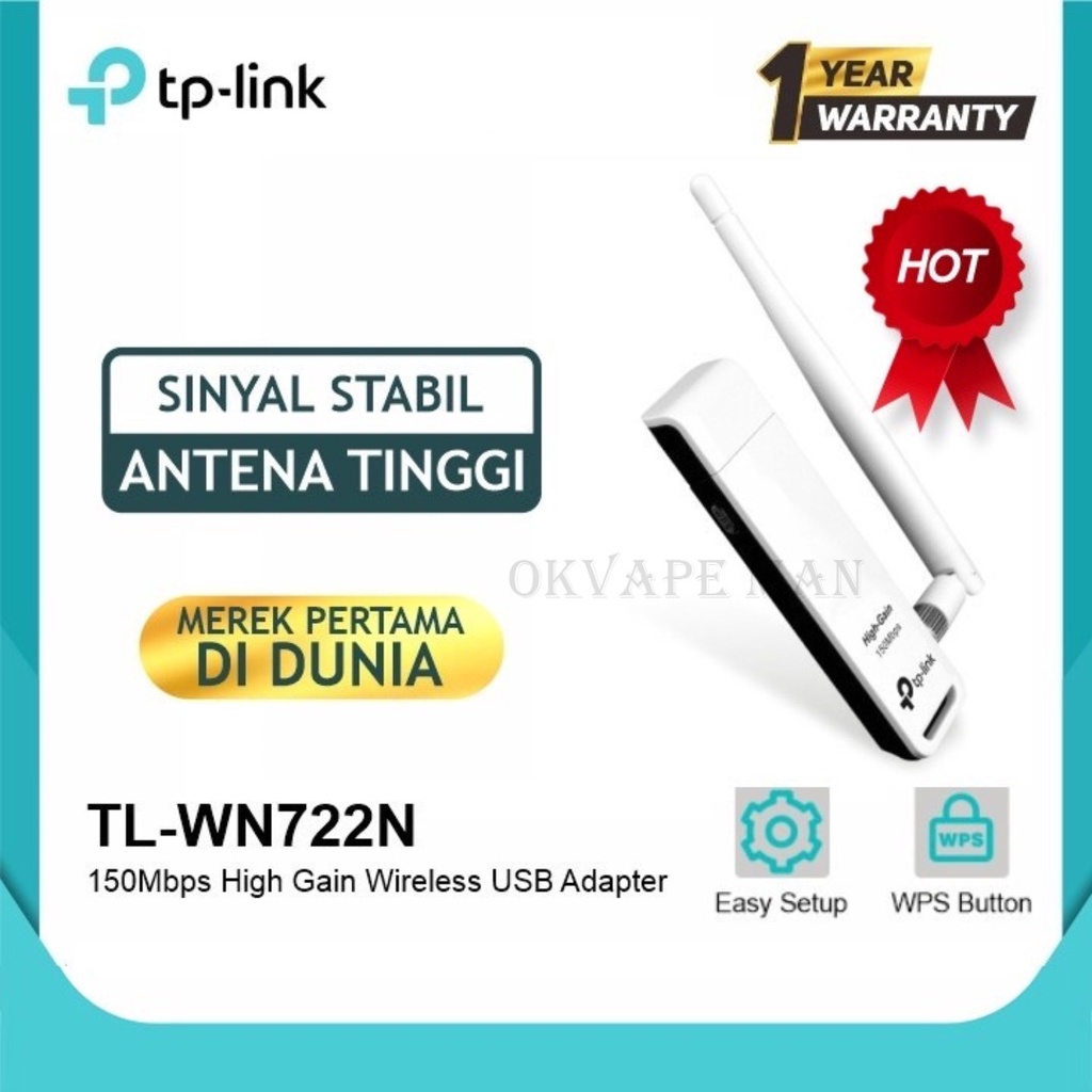 TP-LINK TL-WN722N 150Mbps อะแดปเตอร์ USB ไร้สายกําลังสูง WN722N 722N 722N