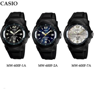 Casio นาฬิกาข้อมือผู้ชาย สีดำ สายเรซิ่น รุ่น MW-600F,MW-600F-1A,MW-600F-2A,MW-600F-7A