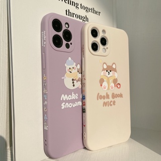 เคสซิลิโคนนิ่ม ลายการ์ตูนสุนัข สําหรับ iPhone 15 Pro Max 15 Plus 14Pro 14ProMax 11 12 13 Pro Max mini X XS Max XR 7 8 Plus SE