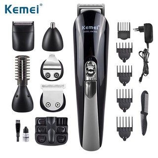 🚚✔(พร้อมส่ง) KEMEI KM-600 ปัตตาเลี่ยนไร้สาย โกนหนวด ถอนขนจมูก11IN1 ปัตตาเลี่ยนตัดผม ราคาถูกที่สุด