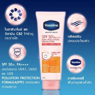 🔥โฉมใหม่ ล็อตใหม่​ล่าสุด โลชั่นวาสลีน🔥แท้💯% วาสลีน เฮลธี้ไบร์ทยูวี โลชั่น 1 ชิ้นข