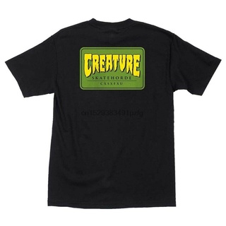 คอลูกเรือเสื้อยืดคอกลมเสื้อยืดแขนสั้นลําลอง พิมพ์ลาย Creature Skate Horde Skateboard แฟชั่นฤดูร้อน สําหรับผู้ชายผ้าฝ้ายแ