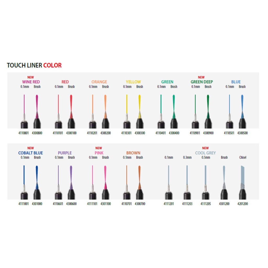 TOUCH LINER 0.1mm Brown (S4110701R) / ปากกาตัดเส้นขนาด 0.1 มิลลิเมตร สีน้ำตาล แบรนด์ TOUCH จากประเทศเกาหลี — صورة 2