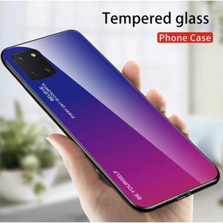 Case Realme C11 เคสโทรศัพท์ เรียวมี เคสกระจก เคสกันกระแทก เคสกระจกไล่สี ขอบนิ่ม case realme C11