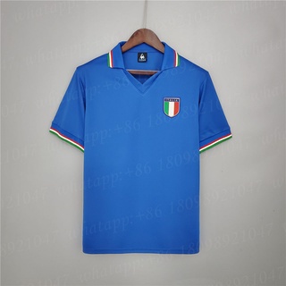 เสื้อกีฬาแขนสั้น ลายทีมชาติฟุตบอล Italy 1982 ชุดเหย้า ไซซ์ S - XXL สไตล์เรโทร