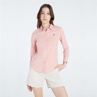 GIORDANO เสื้อเชิ้ตผู้หญิง แขนยาว Womens Oxford Long Sleeve Shirt 05340038