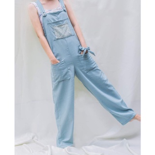 เอี๊ยมขายาวผ้าฝ้ายพื้นเมือง Tinky Winky Overalls Jumpsuit