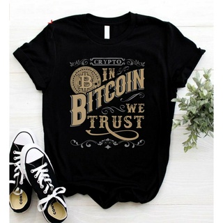 เสื้อยืด พิมพ์ลายสกุลเงินสด In Bitcoin We Trust Crypto Btc สําหรับผู้ชายS-5XL