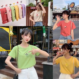 พร้อมส่ง🔥เสื้อยืดสไตล์เกาหลี ลายผลไม้ เสื้อยืดผลไม้ ผ้านิ่มใส่สบาย