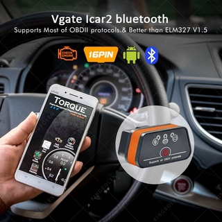 เครื่องสแกนเนอร์ Vgate iCar2 บลูทูธ OBD2 iCar 2 ELM 327