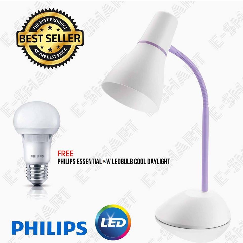 Philips 71567 โคมไฟตั้งโต๊ะ PEAR ออกแบบมาสําหรับประหยัดพลังงาน/หลอดไฟ LED (ฟรีหลอดไฟ LED)